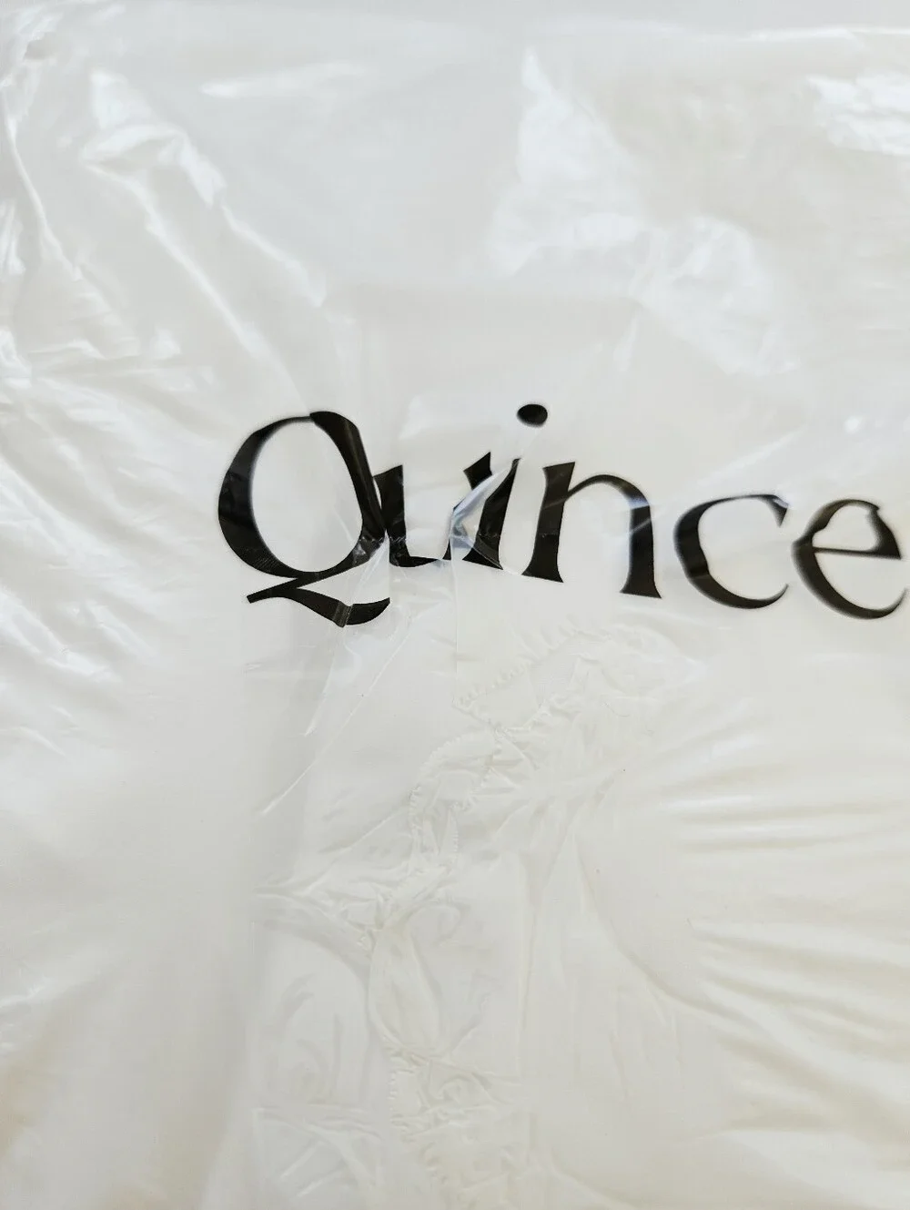 NWT Quince Hypoallergenic Organic Bamboo Sateen Duvet Cover in White Full/Queen